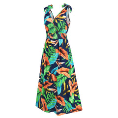 Hawaiian Beach Dress Summer Print Long Skirt Women's Dress