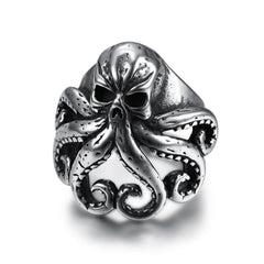 Pirate octopus tentacle punk style ring