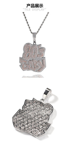 80Sbaby hip-hop diamond necklace