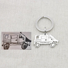 Actual Kids Drawing Necklace Art Gift Customized Personalized Necklace Children Artwork Necklace
