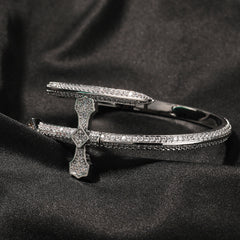 Hip-hop full-diamond justice sword bracelet inlaid with zircon