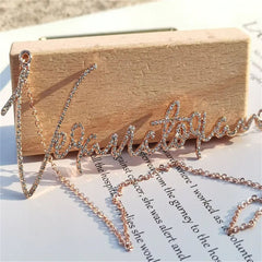 Handwritten signature personalized nameplate necklace