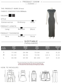 Elegant Short Sleeve Bodycon Maxi Dress O-neck Backless Lady Dresses