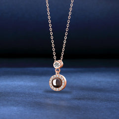 Customizable Photo Projection Necklace Couple Girlfriend Couple Jewelry