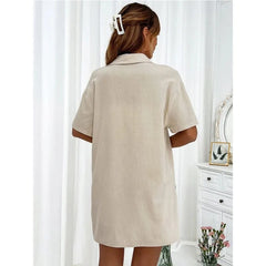Solid Color Casual Loose Short Pants Sets For Women