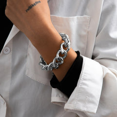 Hip Hop Thick Link Chain Bracelet Women's CCB Material
