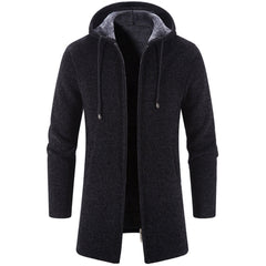 Cashmere Men's Cardigan Chenille Outer Sweater Coat Windbreaker