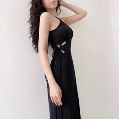 Knitted Long Sleeve Slim Mini Fairycore Slash Neck Dress