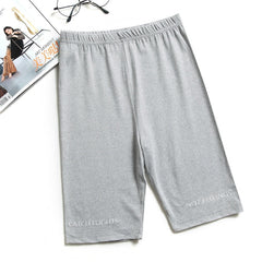 Shorts Thin Fitness Casual High Waist Biker Short Summer Slim Knee-Length Bottoms Streetwear