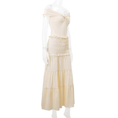 2 Piece Set Women Vacation Ruffle Beach Holiday Outfits