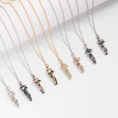 Hug Necklace Enbrace Couple Pendant