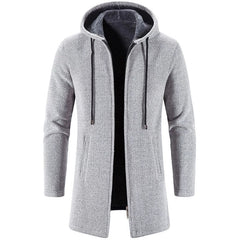 Cashmere Men's Cardigan Chenille Outer Sweater Coat Windbreaker