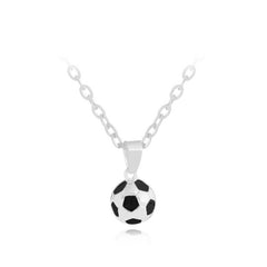 Football Link Chain Soccer Charm Necklace Pendant Gold Color Sport Ball Jewelry