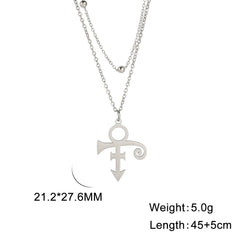 Guitar Memorial Love Symbol Pendant Necklace Le Petit Prince Necklaces