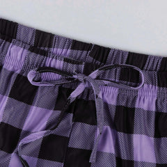 Women Christmas Pajama pants Autumn Winter Plaid Printed Pants