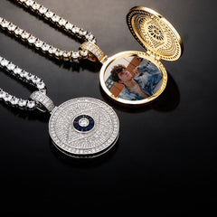 Hip Hop Photo Pendant Necklace Iced Out CZ Pendant Personalised Fashion Jewelry