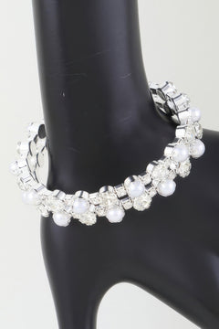 Double Pearled Cuff Bracelet