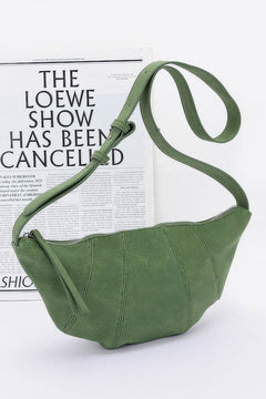 Faux Suede Croissant Bag