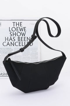 Faux Suede Croissant Bag