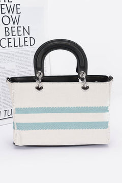 Embroidery Faux Leather Tote Bag