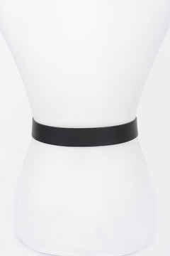 Faux Leather Metal Buckle Plus Belt