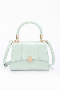 Enamel Flap Crossbody Bag