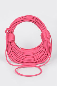 Faux Leather Rope Hobo Bag