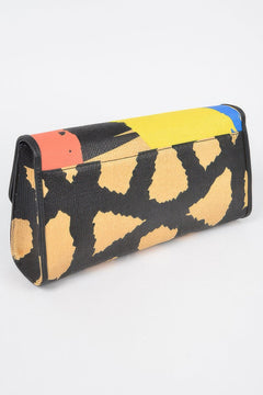 Animal Print Clutch With Color Palette