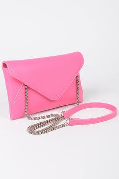 Faux Leather Small Envelope Clutch