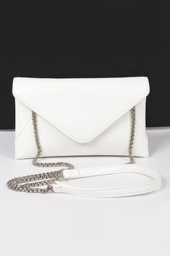 Faux Leather Small Envelope Clutch