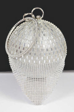 Rhinestone Glass Round Ball Clutch
