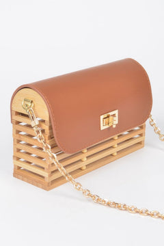 Bamboo Flap Crossbody Bag