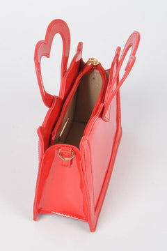 Enamel Top Handle Bag