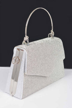 Rhinestone Metal Handle Bag
