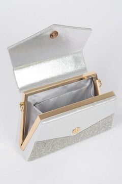 Rhinestone Metal Handle Bag