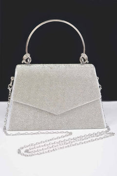 Rhinestone Metal Handle Bag