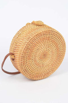 Bamboo Round Crossbody Bag