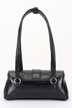 Vegan Leather Metal Studded Shoulder Bag