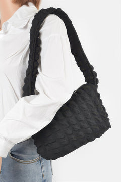 Embossed Cotton Shoulder Bag