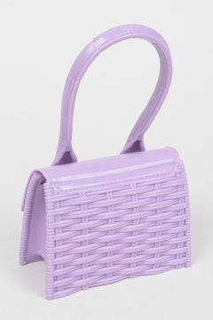 Weaved Top Handle Clutch