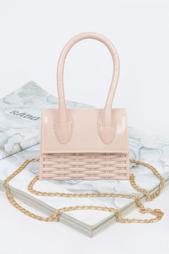 Weaved Top Handle Clutch