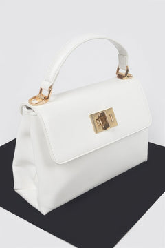 Faux Leather Flap Bag