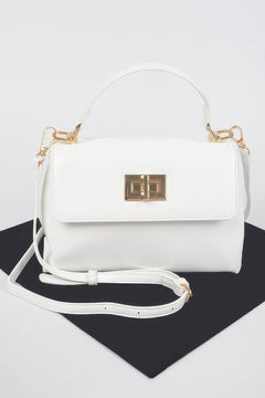 Faux Leather Flap Bag