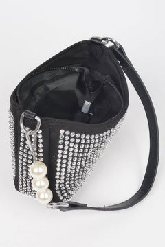 Hotfix Micro Suede Crossbody Bag