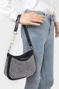 Hotfix Micro Suede Crossbody Bag